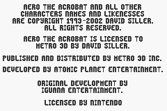 Aero the Acro-Bat screenshot 3 for GameBoy Advance